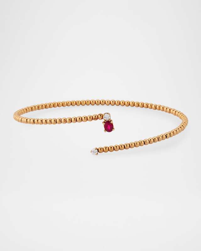 Taormina 18K Rose Gold Diamond and Ruby Bracelet